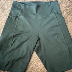 girlfriend collective High-Waist Bike Shorts in Forest Green